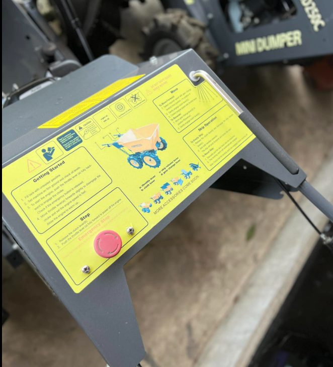 Mini dumper control panel